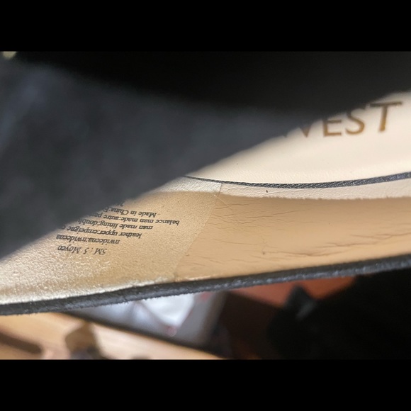 Nine West suede platforms high heel Size 5 - Picture 2 of 2